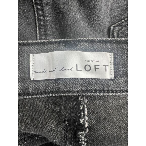 LOFT Women's Modern Skinny Jeans Black Wash Cotton Polyester Blend Size 31 / 12 - Picture 3 of 9
